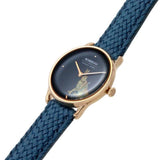 August Berg Indigo Perlon Braided Nylon Strap Unisex Watch M1FH0630A16VID (30mm)