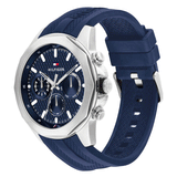 TOMMY HILFIGER LARS BLUE DIAL SILICONE STRAP WATCH 1710649