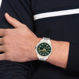 TOMMY HILFIGER LARS TWO-TONE GEOMETRICAL GREEN DIAL STEEL WATCH 1710651