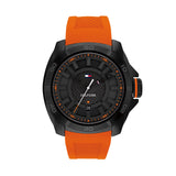 TOMMY HILFIGER WINDSURF ORANGE SILICONE STRAP WATCH 1792136