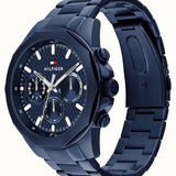 TOMMY HILFIGER LARS TEXTURED BLUE DIAL STEEL WATCH 1710652