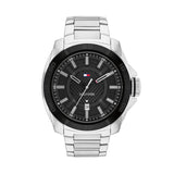 TOMMY HILFIGER WINDSURF BLACK DIAL SILVER STEEL WATCH 1792138