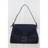 Fendi 25022014 Denim Baguette (Very Good Condition)