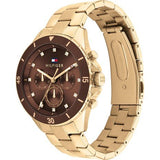 TOMMY HILFIGER MELLIE BROWN DIAL GOLD PLATED STEEL WATCH 1782709