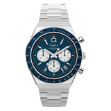 TIMEX Q CHRONOGRAPH 40mm NAVY STAINLESS STEEL WATCH TW2W51600