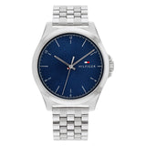 TOMMY HILFIGER NORRIS BLUE SILVER STAINLESS STEEL WATCH 1710630