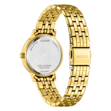 CITIZEN EL3102-50D GOLD GLITZ DIAL WOMEN'S STEEL WATCH