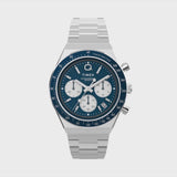 TIMEX Q CHRONOGRAPH 40mm NAVY STAINLESS STEEL WATCH TW2W51600