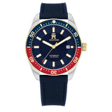 TOMMY HILFIGER AUTOMATIC BLUE DIVER NAVY STRAP WATCH 1792141