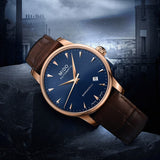 Mido Baroncelli Midnight Blue Brown Leather Strap Men Watch M86003158