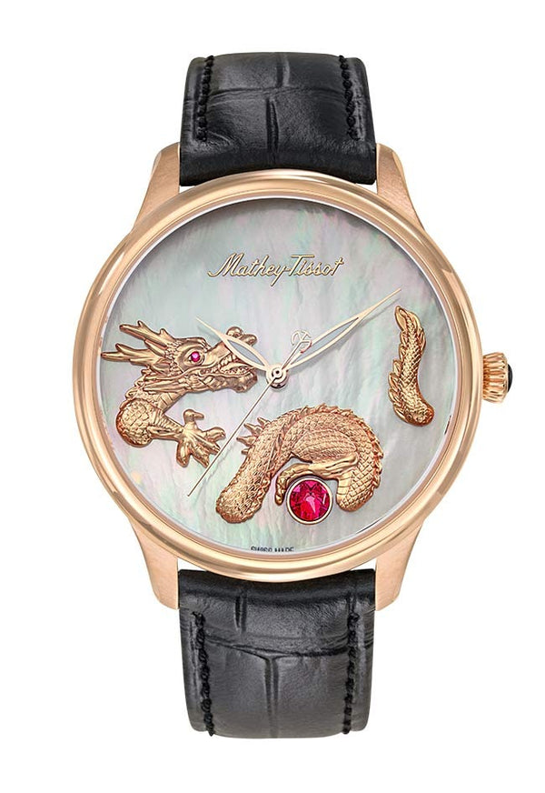 Mathey-Tissot City Leather Collection Edmond Automatic Handcrafted Dragon Men's Watch