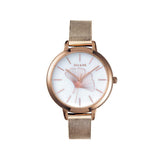 Oui & Me White Dial Rose Gold Milanese Strap Women Watch ME010042