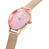 Oui & Me Pink Dial Rose Gold Stainless Steel Strap Women Watch ME010272