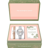 Oui & Me Silver Dial Blush Pink Leather Strap Women Watch ME010328