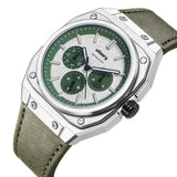 Infantry MOD 42 Modular Watch Club Green Leather Strap Men's Watch MOD42-PND-GRN