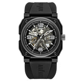 Infantry The Warrior Skeleton Dial Black Silicone Strap Men Watch MOD47-FC-03-C