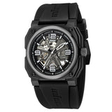 Infantry The Warrior Skeleton Dial Black Silicone Strap Men Watch MOD47-FC-03-C