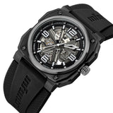 Infantry The Warrior Skeleton Dial Black Silicone Strap Men Watch MOD47-FC-03-C