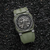 Infantry Analog Green Silicone Strap Men Watch MOD47-FC-06-C