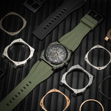 Infantry Analog Green Silicone Strap Men Watch MOD47-FC-06-C