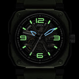 Infantry Analog Green Silicone Strap Men Watch MOD47-FC-06-C