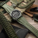 Infantry Analog Green Silicone Strap Men Watch MOD47-FC-06-C