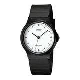 Casio General White Dial Black Resin Strap Unisex Watch MQ-24-7ELDF-P