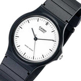 Casio General White Dial Black Resin Strap Unisex Watch MQ-24-7ELDF-P