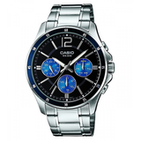 Casio General Chronograph Silver Stainless Steel Strap Men Watch MTP-1374D-2AVDF