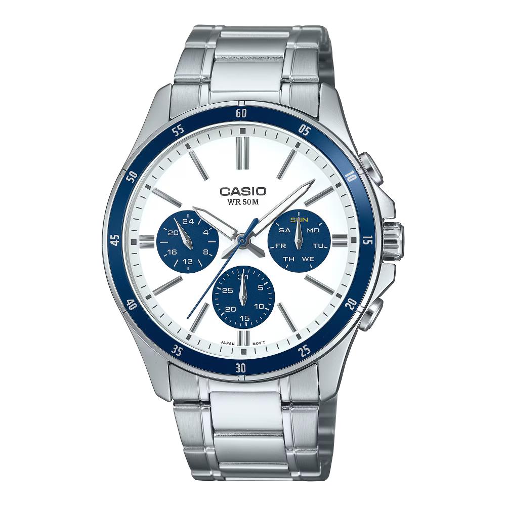 Casio General Chronograph Stainless Steel Watch MTP-1374D With P Series