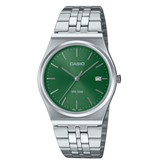 Casio General Green Dial Silver Stainless Steel Strap Unisex Watch MTP-B145D-3AVDF