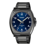 Casio General Analog Blue Dial Black Stainless Steel Men's Watch MTP-E730B-2AVDF