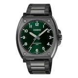 Casio General Analog Green Dial Black Stainless Steel Men's Watch MTP-E730B-3AVDF