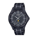 Casio General Analog Moon Phase Black Dial Stainless Steel Men's Watch MTP-M100B-1AUDF-P