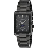 Casio General Analog Moon Phase Black Dial Stainless Steel Men's Watch MTP-M105B-1AUDF-P