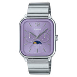 Casio General Analog Purple Dial Moon Phase Stainless Steel Men's Watch MTP-M305D-6AVDF-P