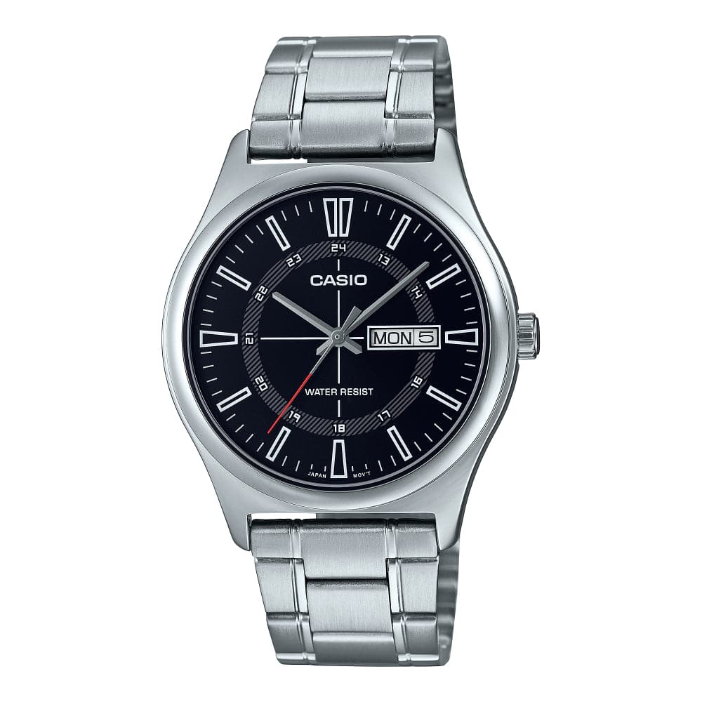 Casio General Black Dial Silver Stainless Steel Strap Unisex Watch MTP ...