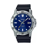 Casio General Blue Dial with Black Resin Strap Men Watch MTP-VD01-2EVUDF