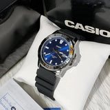 Casio General Blue Dial with Black Resin Strap Men Watch MTP-VD01-2EVUDF