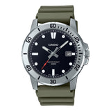 Casio General Green Silicone Strap Men Watch MTP-VD01-3EVUDF-P