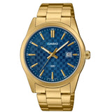 Casio General Blue Dial Gold Stainless Steel Strap Men Watch MTP-VD03G-2AUDF