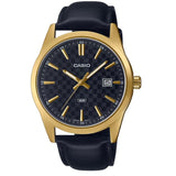 Casio General Black Dial Leather Strap Men Watch MTP-VD03GL-1AUDF