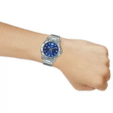 Casio General Chronograph Blue Dial Silver Stainless Steel Strap Men Watch MTP-VD300D-2EUDF-P