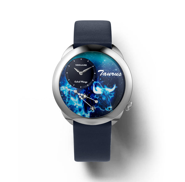 NSquare Astral Mirage Taurus Blue Leather Men's Watch G0572-N64.2