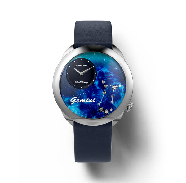 NSquare Astral Gemini Blue Leather Men's Watch G0572-N64.3