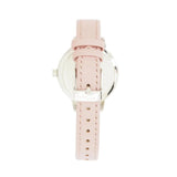 Natbyj Unpretentious White Dial Pink Leather Strap Women Watch NAT0107