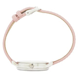 Natbyj Unpretentious White Dial Pink Leather Strap Women Watch NAT0107