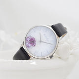 Natbyj Dazzle Glitter Dial Blue Leather Strap Women Watch NAT0201