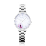 Natbyj Dazzle White Dial Silver Stainless Steel Strap Women Watch NAT0203M