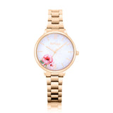 Natbyj Dazzle Rose Gold Stainless Steel Strap Women Watch NAT0207M